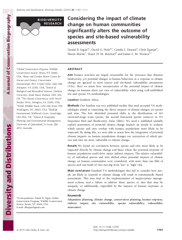 (PDF) Considering the impact of climate change on human communities ...