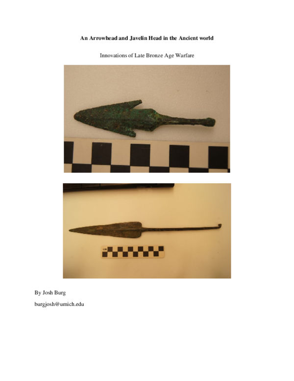 (PDF) An Arrowhead and Javelin Head in the Ancient world Innovations of