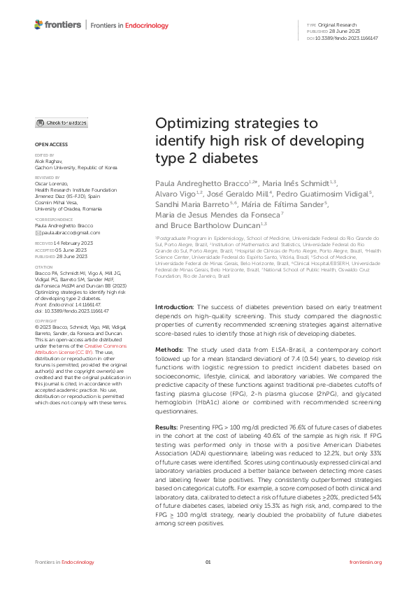 (PDF) Optimizing strategies to identify high risk of developing type 2 ...