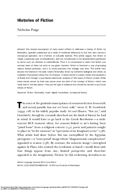 (PDF) Histories of Fiction