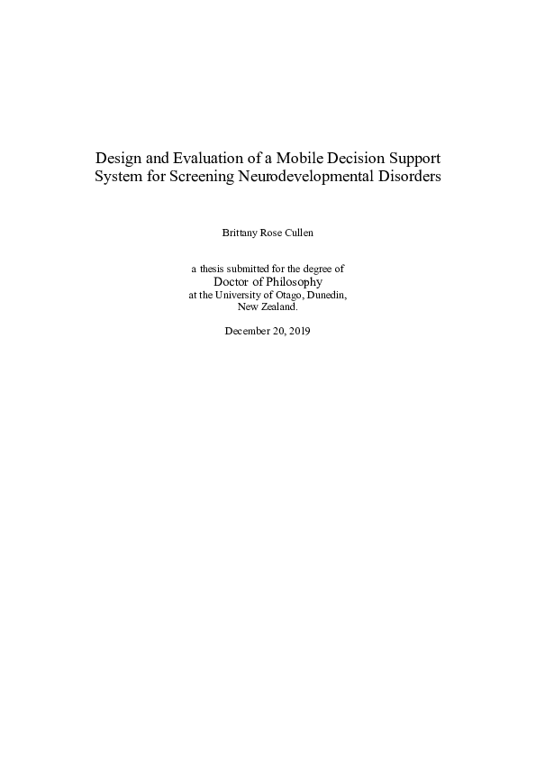 (PDF) Design and evaluation of a mobile decision support system for ...