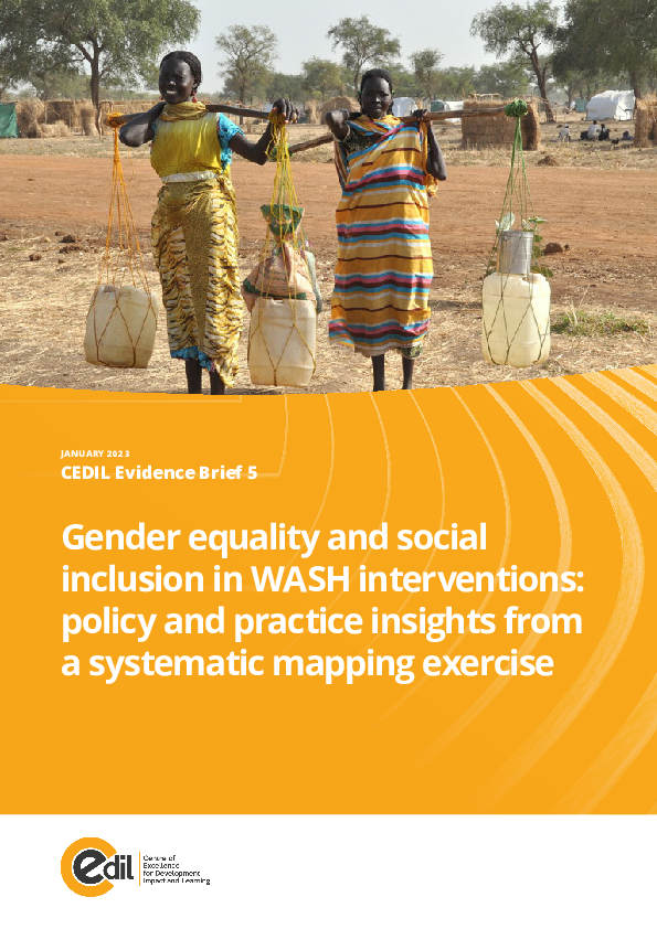 (PDF) Gender equality and social inclusion in WASH interventions ...
