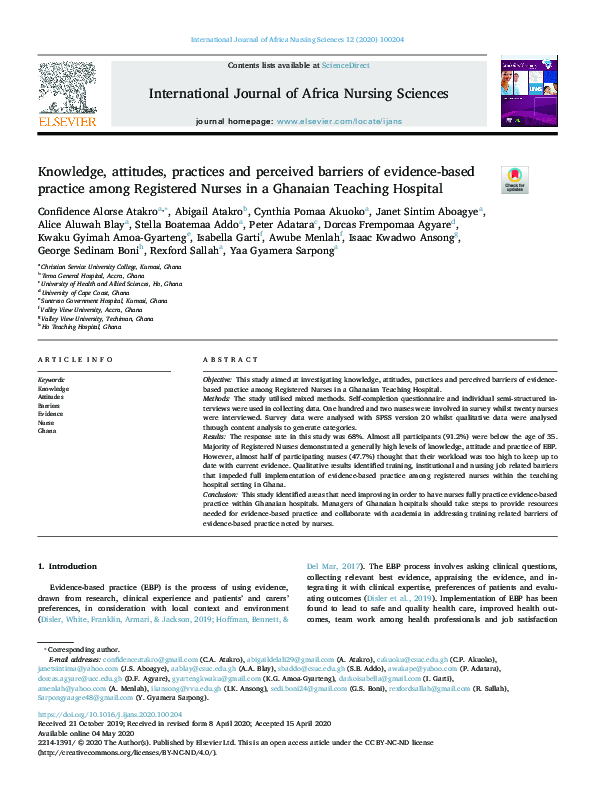 (PDF) Knowledge, attitudes, practices and perceived barriers of ...