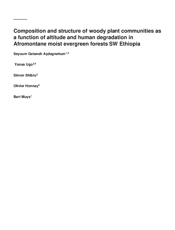 (PDF) Composition and structure of woody plant communities as a ...
