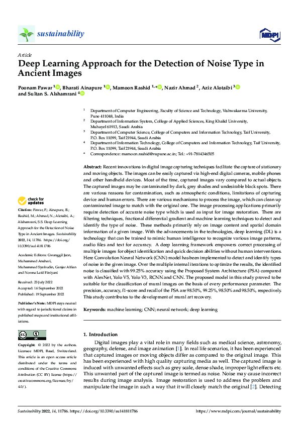(PDF) Deep Learning Approach for the Detection of Noise Type in Ancient ...