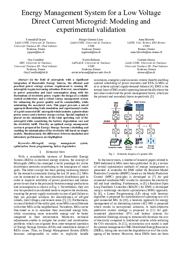 (PDF) Energy Management System for a Low Voltage Direct Current ...