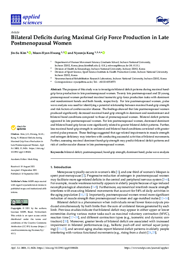 (PDF) Bilateral Deficits during Maximal Grip Force Production in Late ...