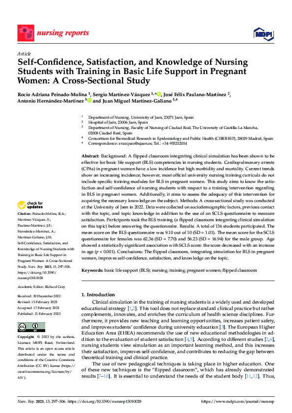 (PDF) Self-Confidence, Satisfaction, and Knowledge of Nursing Students ...