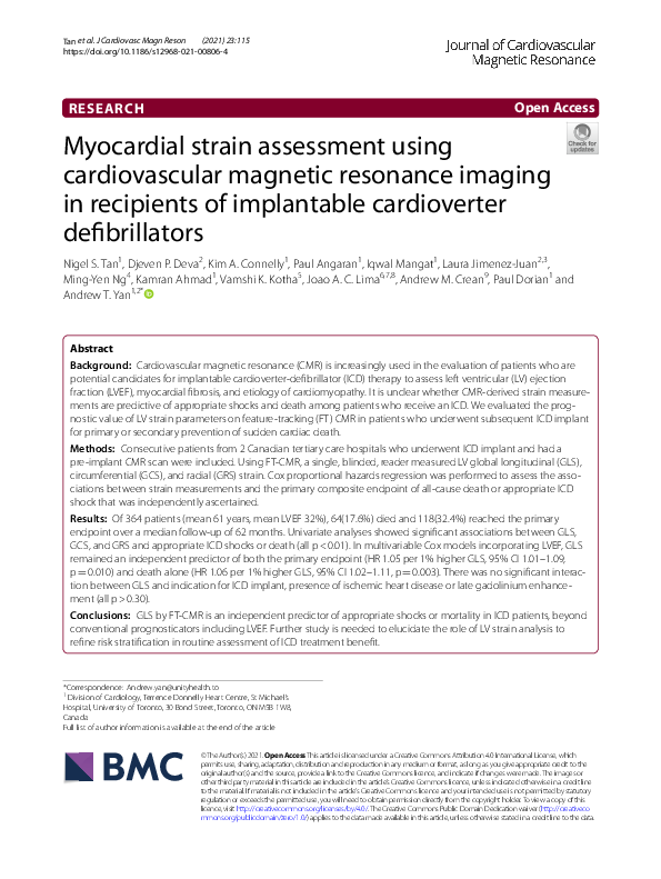 (PDF) Myocardial strain assessment using cardiovascular magnetic ...