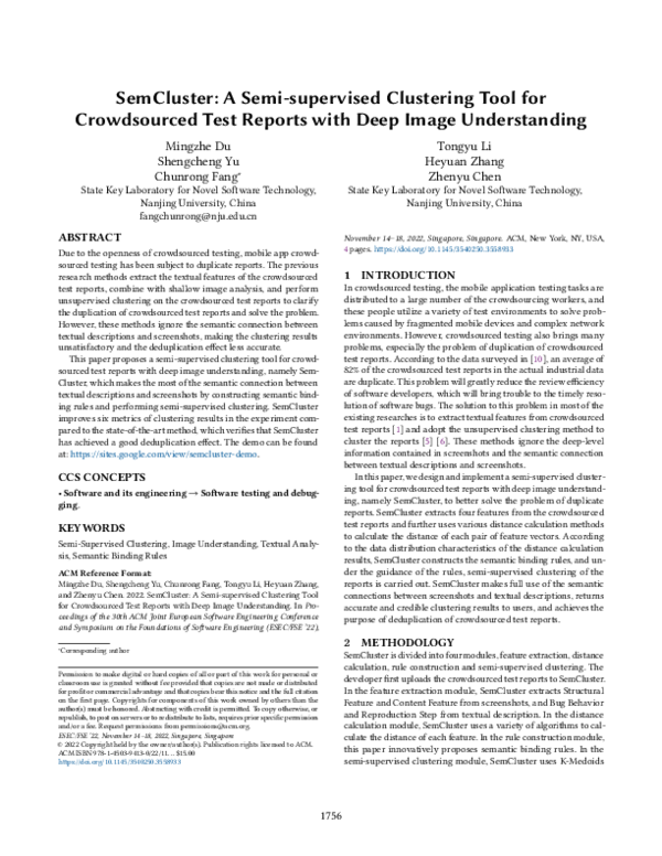 (PDF) SemCluster: a semi-supervised clustering tool for crowdsourced ...