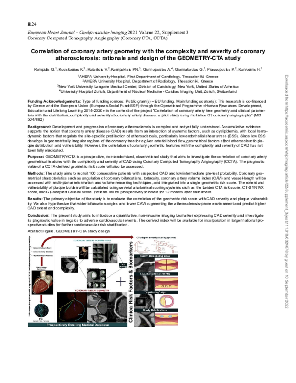 (PDF) Correlation of coronary artery geometry with the complexity and ...