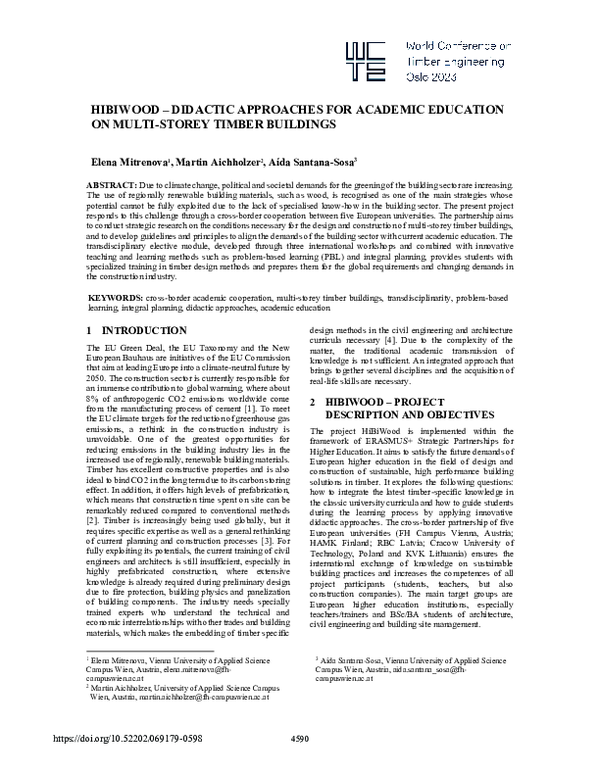 (PDF) Hibiwood - Didactic Approaches for Academic Education on Multi ...