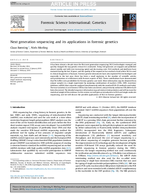 (PDF) Next generation sequencing and its application in deciphering ...