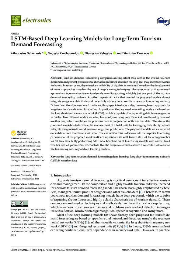 (PDF) LSTM-Based Deep Learning Models for Long-Term Tourism Demand ...