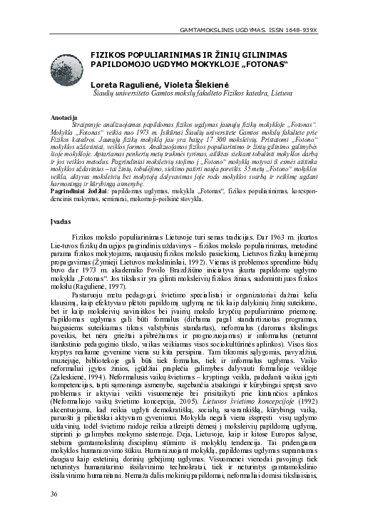 (PDF) Popularisation of Physics and the Knowledge Acquisition at the ...