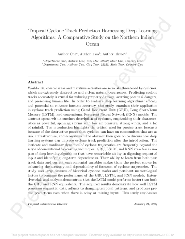 (PDF) Tropical Cyclone Track Prediction Harnessing Deep Learning ...