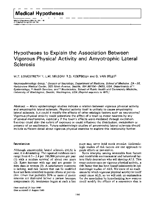 (PDF) Hypotheses to explain the association between vigorous physical ...