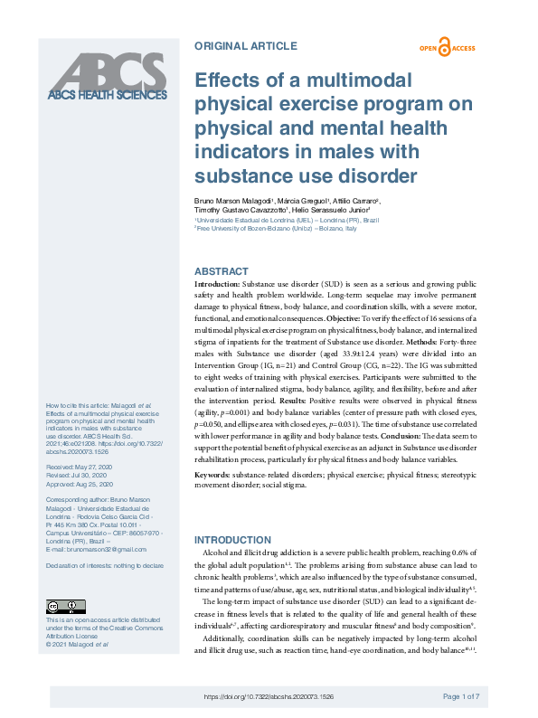 (PDF) Effects of a multimodal physical exercise program on physical and ...