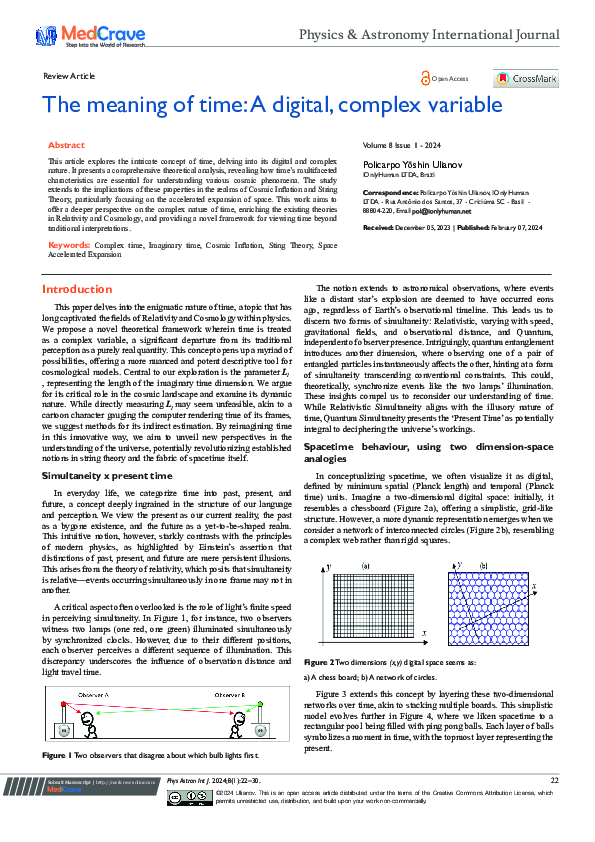 (PDF) The meaning of time: A digital, complex variable