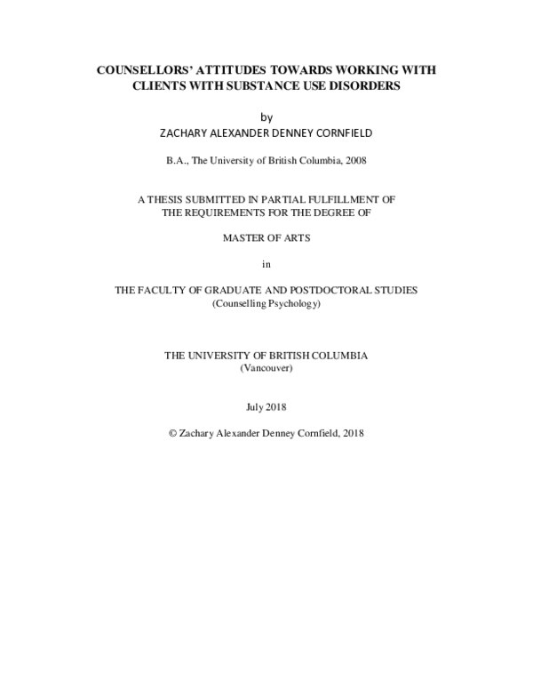(PDF) Counselors’ Attitudes Towards Working With Clients With Substance ...