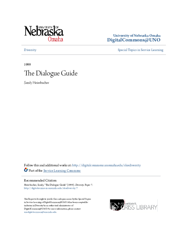 (PDF) The Dialogue Guide
