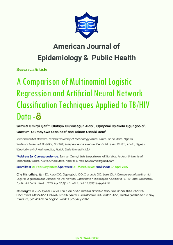 (PDF) A Comparison of Multinomial Logistic Regression and Artifi cial ...