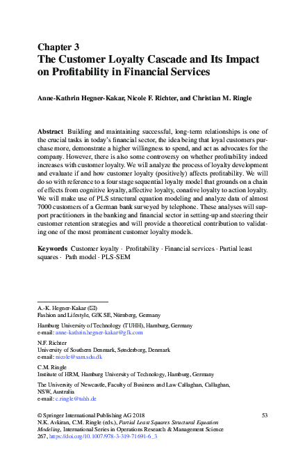 (PDF) The Customer Loyalty Cascade and Its Impact on Profitability in ...