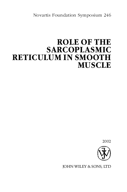 (PDF) Role of the sarcoplasmic reticulum in smooth muscle
