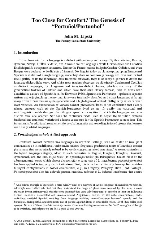 (PDF) Too Close for Comfort? The Genesis of 