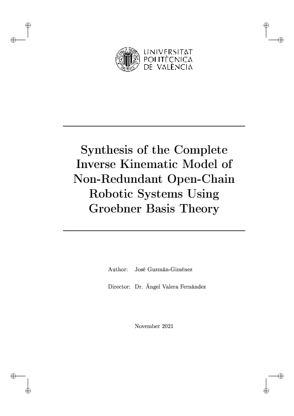 (PDF) Synthesis of the Complete Inverse Kinematic Model of Non ...