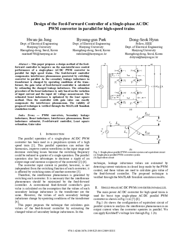 (PDF) Design of the Feed-Forward Controller of a Single-Phase AC/DC PWM ...