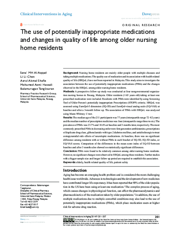 (PDF) Use of potentially inappropriate medications in hospitalized ...