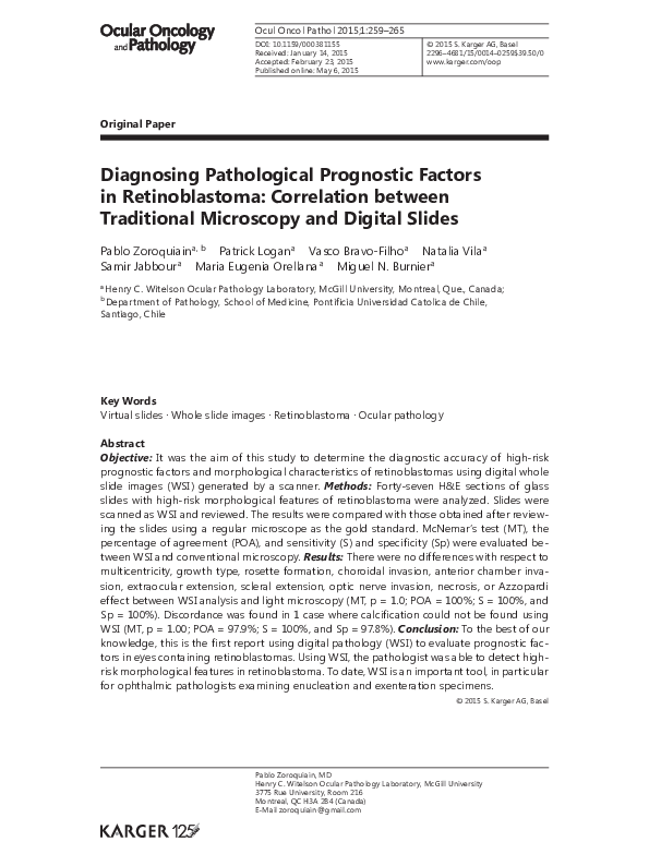 (PDF) Diagnosing Pathological Prognostic Factors in Retinoblastoma ...