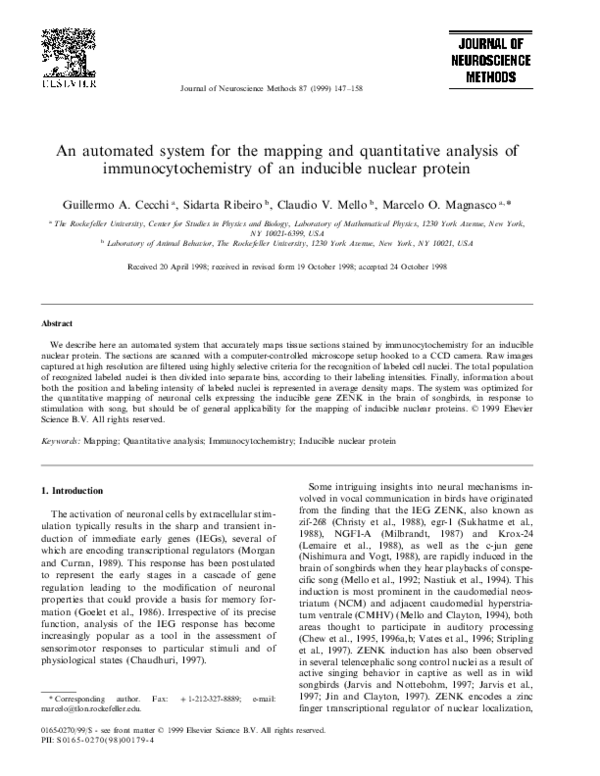 (PDF) An automated system for the mapping and quantitative analysis of ...