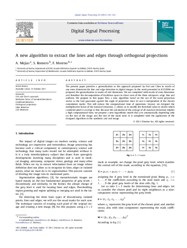(PDF) A new algorithm to extract the lines and edges through orthogonal ...