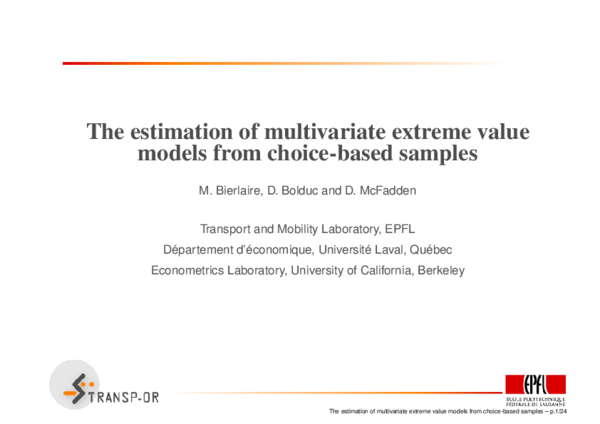 (PDF) The estimation of multivariate extreme value models from choice ...