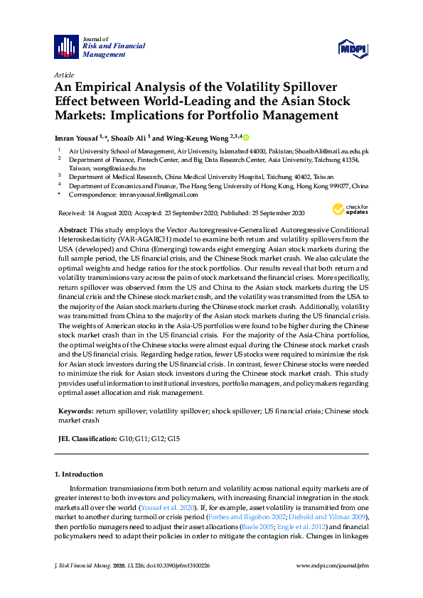 (PDF) An empirical analysis of the volatility spillover effect between ...