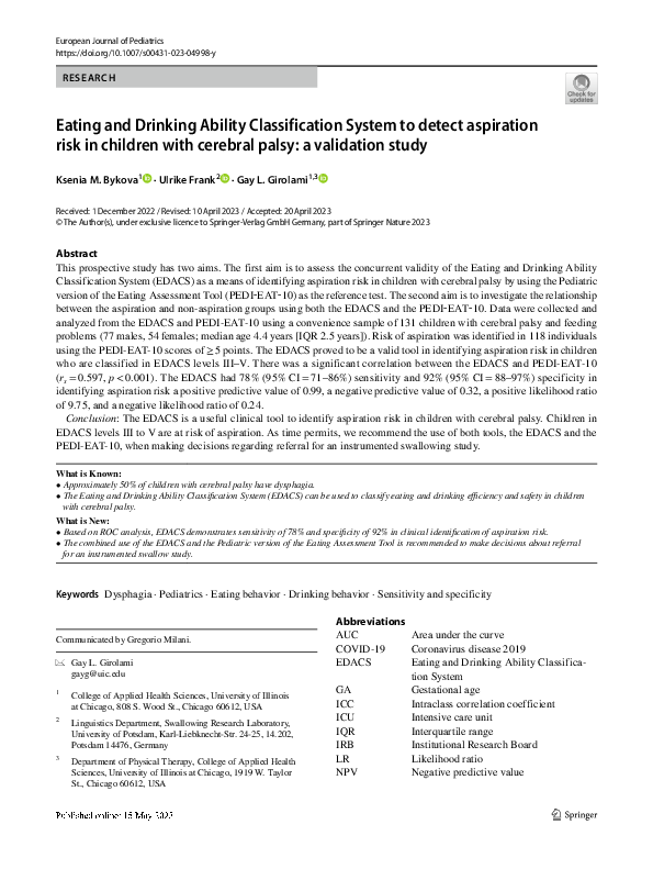 (PDF) Eating and Drinking Ability Classification System to detect ...