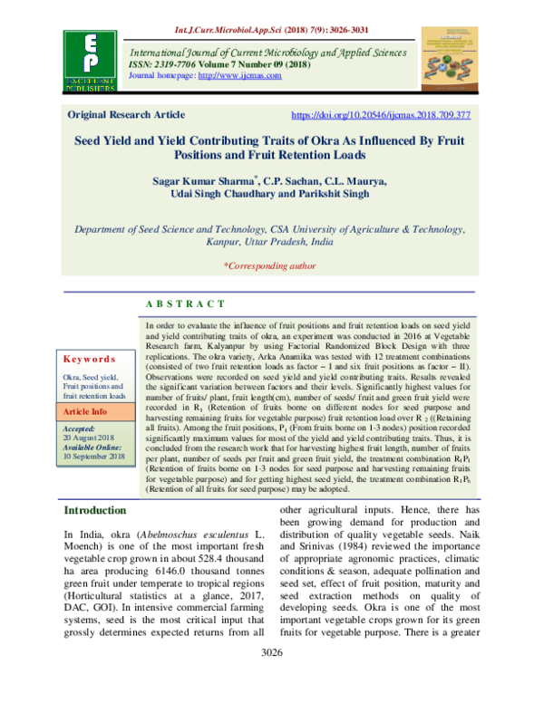 (PDF) Generation means analysis for fruit yield and its component ...