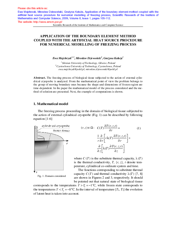 (PDF) Application of the boundary element method coupled with the ...