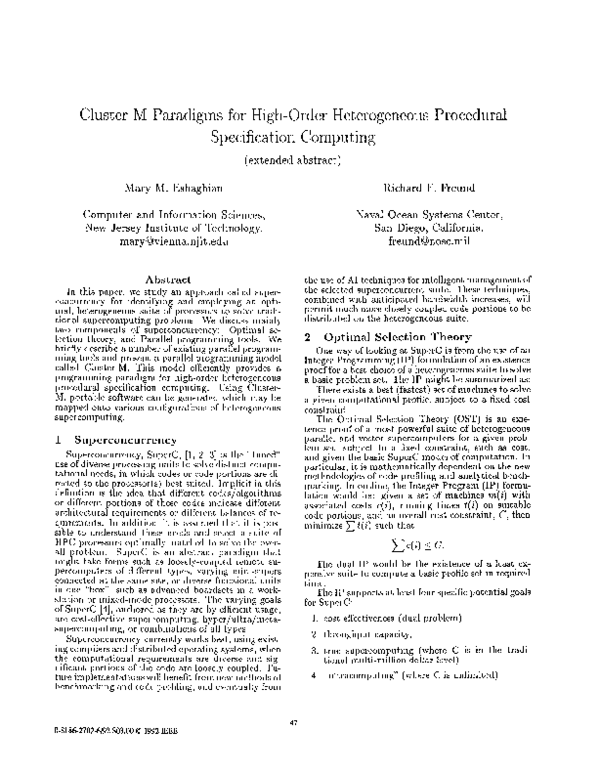 (PDF) Cluster-M Paradigms for High-Order Heterogeneous Procedural ...