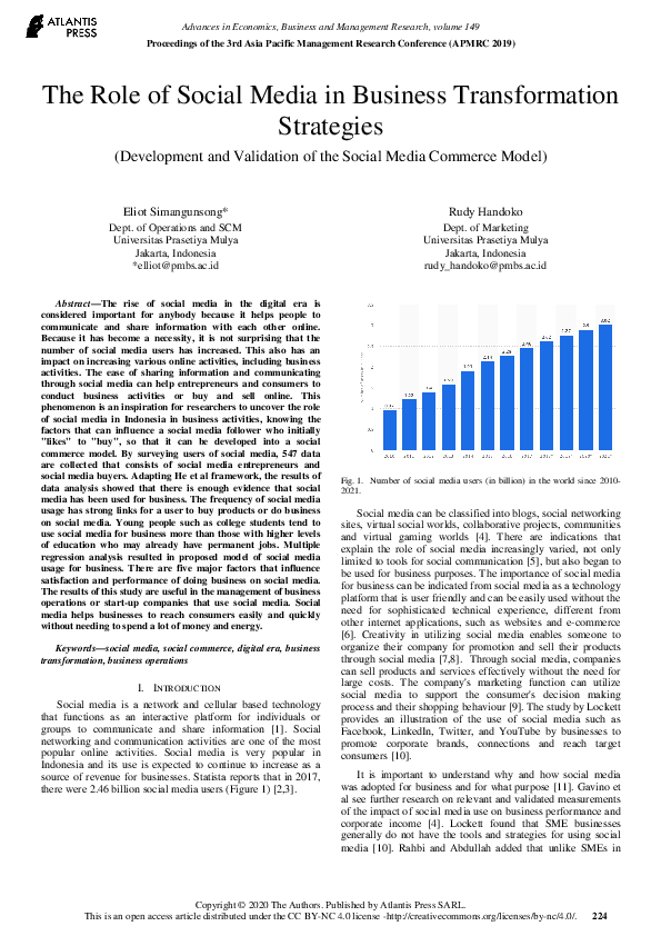 (PDF) The Role of Social Media in Business Transformation Strategies ...