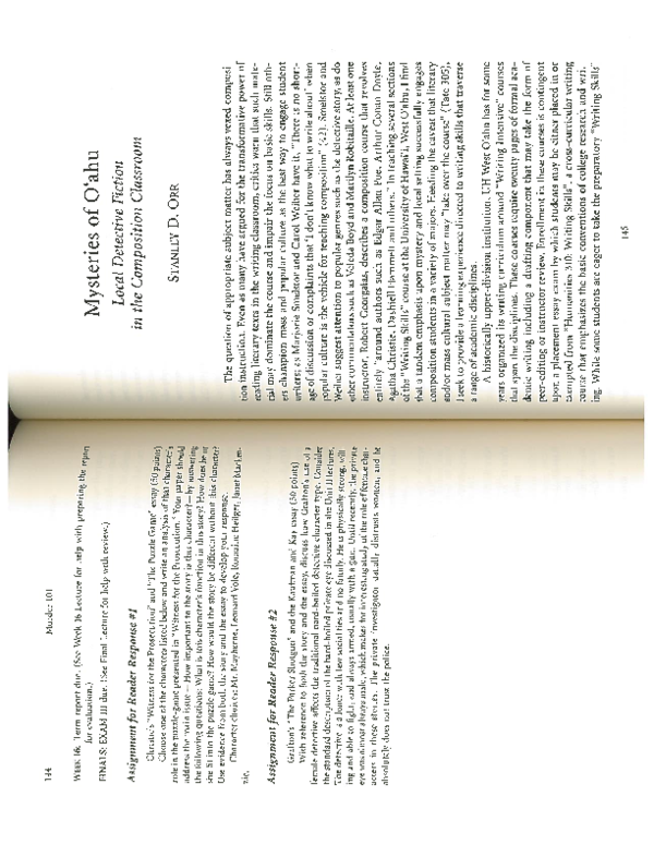 (PDF) Mysteries of Oahu: Local Detective Fiction in the Composition ...