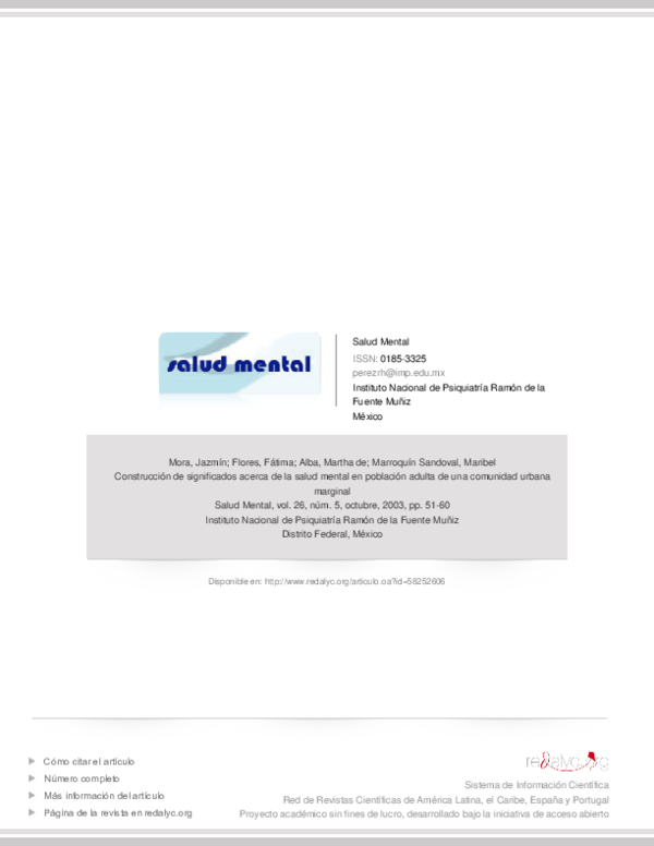  pdf construcci n de significados acerca de la salud mental en