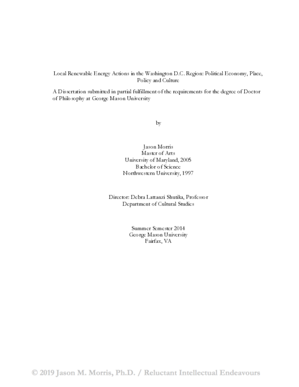 (PDF) Dissertation, Chapter 1, Introduction: Energy Systems as Cultural ...