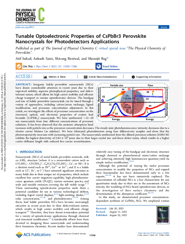 (PDF) Tunable Optoelectronic Properties of CsPbBr3 Perovskite ...