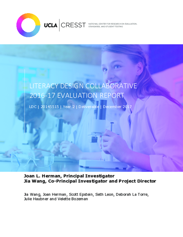 (PDF) Literacy Design Collaborative 2016-17 Evaluation Report