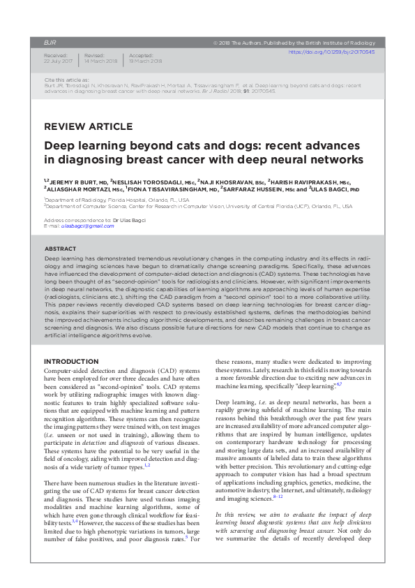 (PDF) Deep learning beyond cats and dogs: recent advances in diagnosing ...