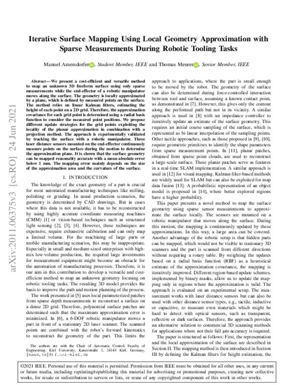 (PDF) Iterative Surface Mapping Using Local Geometry Approximation with ...