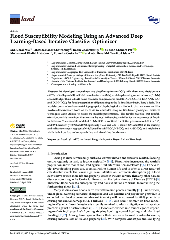 (PDF) Flood Susceptibility Modeling Using an Advanced Deep Learning ...